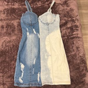 Two Tone Denim Dress